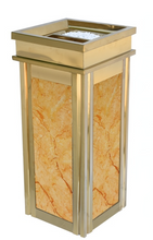 Load image into Gallery viewer, Arna Royal Vintage Collection"  Luxury Golden Outside/Inside Large Trash Rubbish Bin - Home or Business
