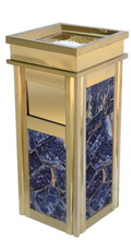 Load image into Gallery viewer, Arna Royal Vintage Collection"  Luxury Golden Outside/Inside Large Trash Rubbish Bin - Home or Business
