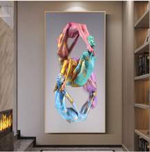 Load image into Gallery viewer, Arna's Luxury Painting Collection - Abstract Metal Figure Statue Modern Man Sculpture
