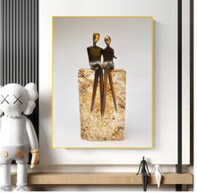 Load image into Gallery viewer, Arna's Luxury Painting Collection - Abstract Metal Figure Statue Modern Sculpture
