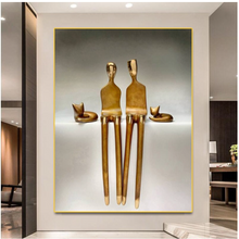 Load image into Gallery viewer, Arna's Luxury Painting Collection - Abstract Metal Figure Statue Modern Sculpture
