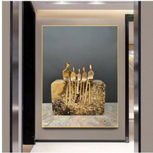 Load image into Gallery viewer, Arna's Luxury Painting Collection - Abstract Metal Figure Statue Modern Sculpture
