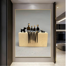 Load image into Gallery viewer, Arna's Luxury Painting Collection - Abstract Metal Figure Statue Modern Man Sculpture
