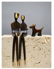 Load image into Gallery viewer, Arna's Luxury Painting Collection - Abstract Metal Figure Statue Modern Man Sculpture
