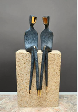 Load image into Gallery viewer, Arna's Luxury Painting Collection - Abstract Metal Figure Statue Modern Man Sculpture
