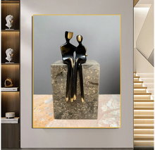 Load image into Gallery viewer, Arna's Luxury Painting Collection - Abstract Metal Figure Statue Modern Man Sculpture
