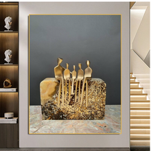 Load image into Gallery viewer, Arna's Luxury Painting Collection - Abstract Metal Figure Statue Modern Man Sculpture
