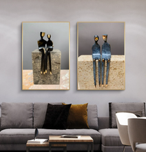 Load image into Gallery viewer, Arna's Luxury Painting Collection - Abstract Metal Figure Statue Modern Man Sculpture
