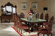 Load image into Gallery viewer, "Arna Royal Victorian Collection" Luxury Plus Furniture - Exquisite Dining Table &amp; Chairs x8 Marble
