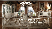 Load image into Gallery viewer, "Arna Royal Victorian Collection" Luxury Plus Furniture - Exquisite Marble 2.4m Dining Table &amp; 8 Chairs

