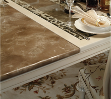 Load image into Gallery viewer, "Arna Royal Victorian Collection" Luxury Plus Furniture - Exquisite Marble 2.4m Dining Table &amp; 8 Chairs
