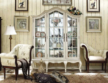 Load image into Gallery viewer, "Arna Royal Victorian Collection" Luxury Plus Furniture - Exquisite Elegant White Antique China Wine Cabinet
