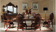 Load image into Gallery viewer, "Arna Royal Victorian Collection" Luxury Plus Furniture - Exquisite Rectangular Dining Table 3.5m Marble &amp; Chairs x6
