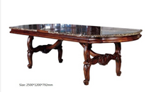 Load image into Gallery viewer, "Arna Royal Victorian Collection" Luxury Plus Furniture - Exquisite Rectangular Dining Table 2.5m Marble &amp; Chairs
