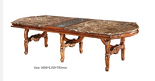 Load image into Gallery viewer, "Arna Royal Victorian Collection" Luxury Plus Furniture - Exquisite Rectangular Dining Table 3M Marble &amp; Chairs
