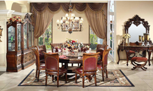 Load image into Gallery viewer, "Arna Royal Victorian Collection" Luxury Plus Furniture - Exquisite Antique Dining Table &amp; Chairs x8

