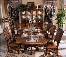 Load image into Gallery viewer, "Arna Royal Victorian Collection" Luxury Plus Furniture - Exquisite European French Dining Table &amp; Chairs x8
