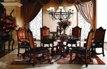Load image into Gallery viewer, "Arna Royal Victorian Collection" Luxury Plus Furniture - Exquisite Round Dining Table 1.35m &amp; Chairs x6

