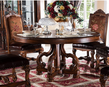 Load image into Gallery viewer, "Arna Royal Victorian Collection" Luxury Plus Furniture - Exquisite Round Dining Table 1.5m &amp; Chairs x6
