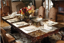 Load image into Gallery viewer, "Arna Royal Victorian Collection" Luxury Plus Furniture - Exquisite French Dining Table &amp; Chairs x8 Marble
