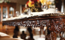 Load image into Gallery viewer, "Arna Royal Victorian Collection" Luxury Plus Furniture - Exquisite French Dining Table &amp; Chairs x8 Marble
