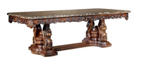 Load image into Gallery viewer, "Arna Royal Victorian Collection" Luxury Plus Furniture - Exquisite French Dining Table &amp; Chairs x8 Marble
