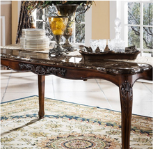 Load image into Gallery viewer, "Arna Royal Victorian Collection" Luxury Plus Furniture - Exquisite Royal Antique Dining Table &amp; Chairs x6 Marble
