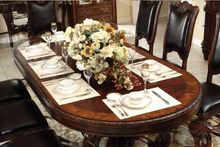 Load image into Gallery viewer, "Arna Royal Victorian Collection" Luxury Plus Furniture - Exquisite Rosewood Dining Table Marble &amp; Chairs x8
