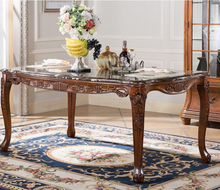 Load image into Gallery viewer, "Arna Royal Victorian Collection" Luxury Plus Furniture - Exquisite Classic Dining Table Marble &amp; Chairs x6
