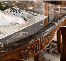 Load image into Gallery viewer, "Arna Royal Victorian Collection" Luxury Plus Furniture - Exquisite Classic Dining Table Marble &amp; Chairs x6

