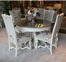 Load image into Gallery viewer, "Arna Royal Victorian Collection" Luxury Plus Furniture - Exquisite Round Dining Table &amp; Chairs x4
