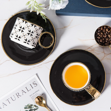 Load image into Gallery viewer, "Arna Lisa" Royal Collection - Luxury Gold Set of 6 Bone China Cup And Saucer Designer X

