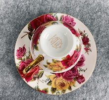 Load image into Gallery viewer, "Arna" Collection - Rose Ceramic Cup &amp; Saucer Set - 2 Piece (2 Designs)
