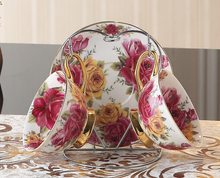 Load image into Gallery viewer, "Arna" Collection - Rose Ceramic Cup &amp; Saucer Set - 2 Piece (2 Designs)
