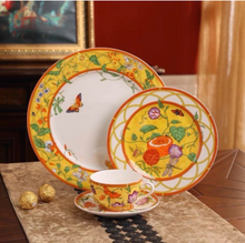 Load image into Gallery viewer, "Arna Lisa" Royal Collection - Luxury 24 Piece Bone China Dinnerware for 6 Butterfly

