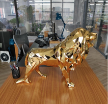 Load image into Gallery viewer, "Arna Lisa" Resin 78*30*56cm Geometric Lion Sculpture Ornament - High Quality
