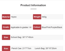 Load image into Gallery viewer, "Arna's Designer School Bags" New Girls Bag Set - Many colours and styles
