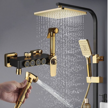Load image into Gallery viewer, "Arna" Collection - Modern Rainfall Shower Head Mixer Set with thermostat
