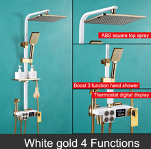 Load image into Gallery viewer, "Arna" Collection - Modern Rainfall Shower Head Mixer Set with thermostat
