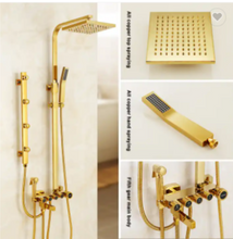 Load image into Gallery viewer, "Arna" Collection - Modern Rainfall Shower Head Mixer Set Combo
