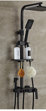 Load image into Gallery viewer, "Arna" Collection - Modern Rainfall Shower Head Mixer Set with thermostat Black
