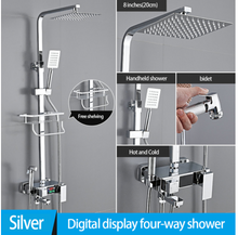 Load image into Gallery viewer, "Arna" Collection - Modern Rainfall Shower Head Mixer Set with Thermostat Silver
