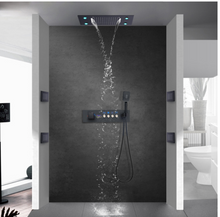 Load image into Gallery viewer, "Arna" Collection - Shower Faucet Stainless Steel Thermostatic Digital Display Bathroom Shower Set System
