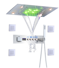 Load image into Gallery viewer, "Arna" Collection - Shower Faucet Stainless Steel Thermostatic Digital Display Bathroom Shower Set System
