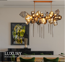 Load image into Gallery viewer, "Arna's Luxury  Collection" Chandelier 120cm x 43cm Luxury Blown Glass
