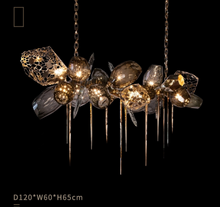 Load image into Gallery viewer, "Arna's Luxury  Collection" Chandelier 120cm x 43cm Luxury Blown Glass
