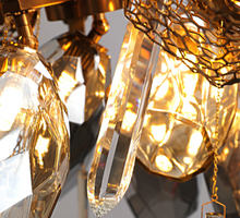 Load image into Gallery viewer, "Arna's Luxury  Collection" Chandelier 120cm x 43cm Luxury Blown Glass
