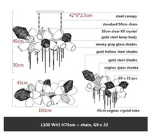 Load image into Gallery viewer, "Arna's Luxury  Collection" Chandelier 100cm x 43cm Luxury Blown Glass
