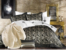Load image into Gallery viewer, "Arna Lisa" Royal Collection Bedding Set - 11 Piece Black
