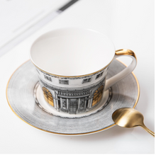 Load image into Gallery viewer, "Arna Lisa" Royal Collection - Luxury 24 Piece Bone China Dinnerware for 6 Gold/Silver
